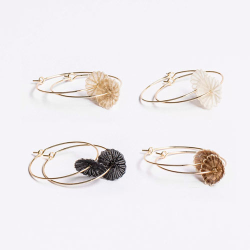 Criola-quatuor Bijou en crin - Boucles d'oreilles - TRESOR - Zoë Montagu